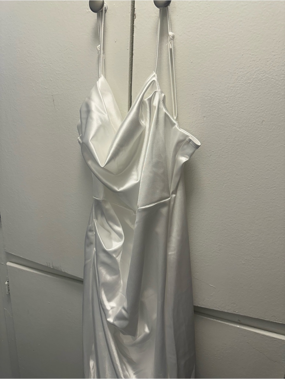SHEIN White Satin Slip Dress